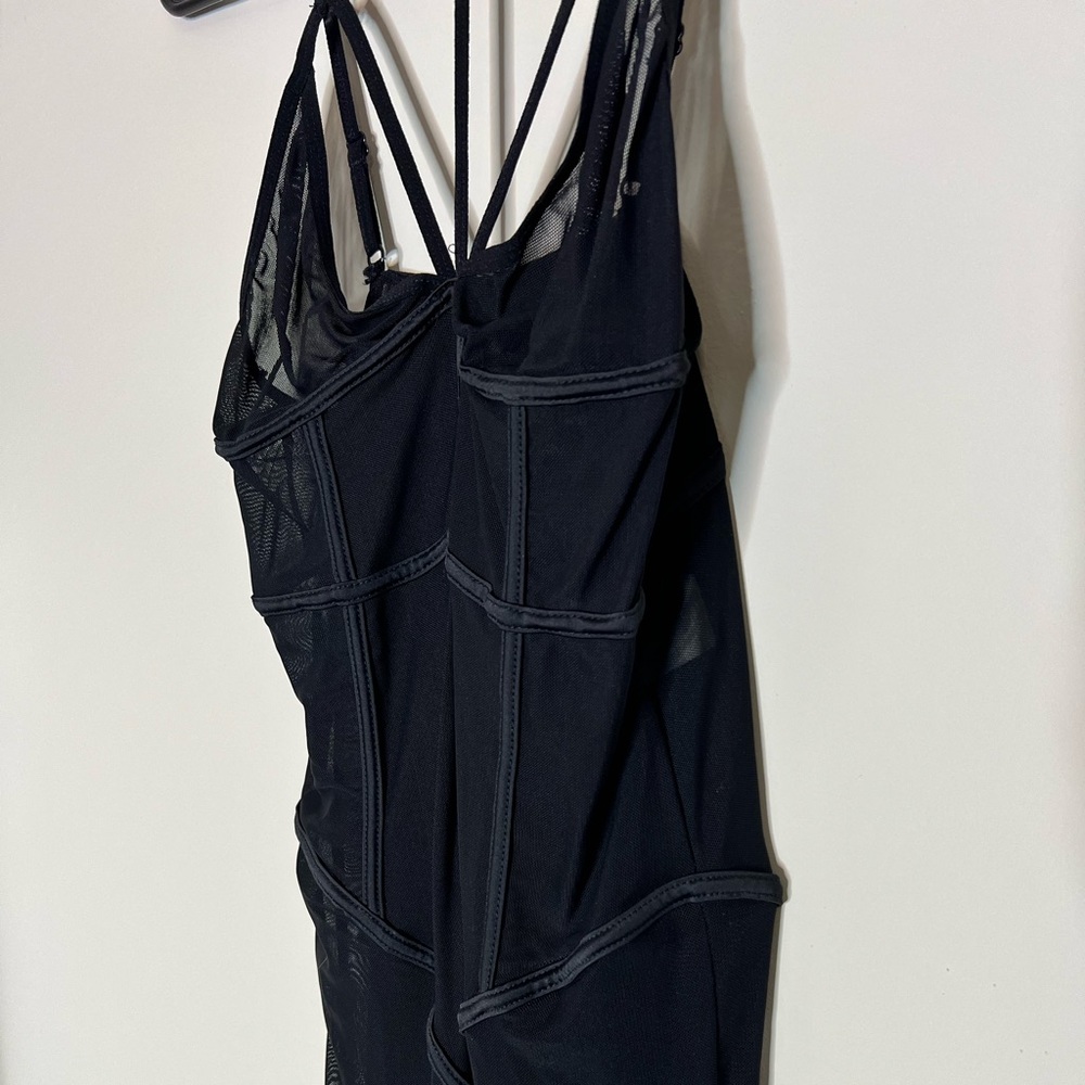 Large Black See through Net night out jumpsuit